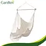 Gardlov Grote Braziliaanse hangstoel beige 220 cm met voetsteun en kussens draagkracht 150 kg voor tuin balkon of terras
