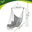 Gardlov Grote Braziliaanse hangstoel grijs 220 cm met voetsteun en kussens draagkracht 150 kg voor tuin balkon of terras