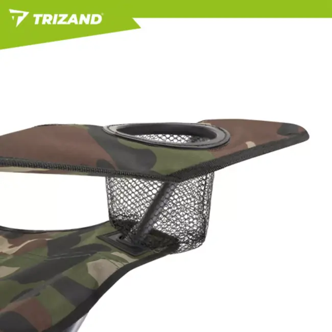 Trizand visstoel camouflage met zonnescherm en muskietennet draagkracht 100 kg voor vissen kamperen en outdoor