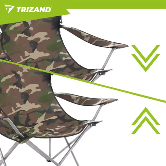 Trizand visstoel camouflage met zonnescherm en muskietennet draagkracht 100 kg voor vissen kamperen en outdoor