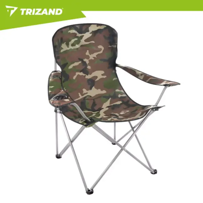 Trizand visstoel camouflage met zonnescherm en muskietennet draagkracht 100 kg voor vissen kamperen en outdoor