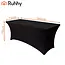 Ruhhy Elastische tafelhoes zwart 180 x 75 x 75 cm voor catering evenementen en beurzen