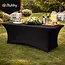 Ruhhy Elastische tafelhoes zwart 180 x 75 x 75 cm voor catering evenementen en beurzen