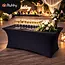 Ruhhy Elastische tafelhoes zwart 180 x 75 x 75 cm voor catering evenementen en beurzen