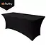 Ruhhy Elastische tafelhoes zwart 180 x 75 x 75 cm voor catering evenementen en beurzen