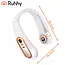 Ruhhy Draagbare nekventilator wit met goudkleurige accenten 5 standen USB C oplaadbaar