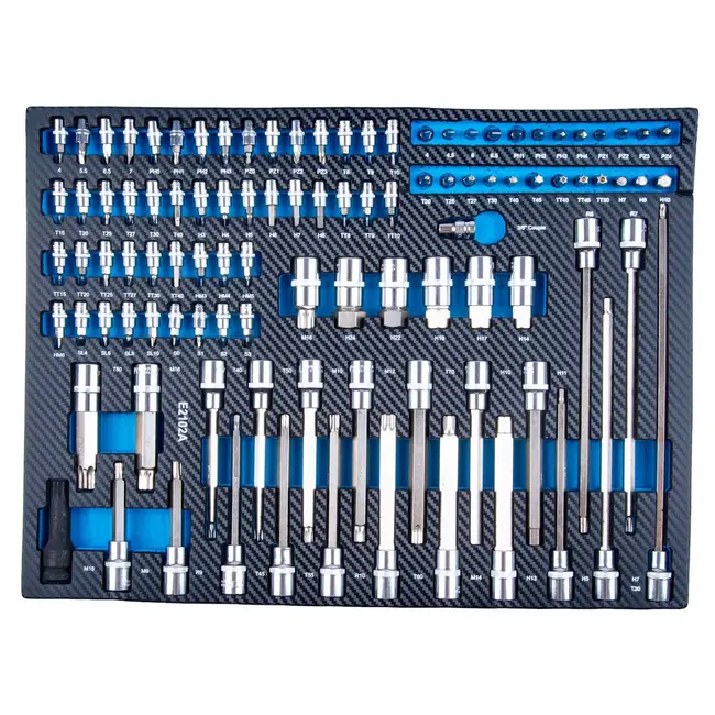 GEKO Verrijdbare gereedschapswagen met 7 laden, grote zijkast en roestvrijstalen werkblad voor garage en werkplaats