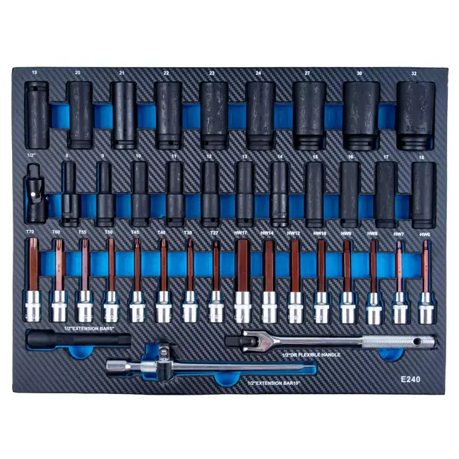 GEKO Verrijdbare gereedschapswagen met 7 laden, grote zijkast en roestvrijstalen werkblad voor garage en werkplaats