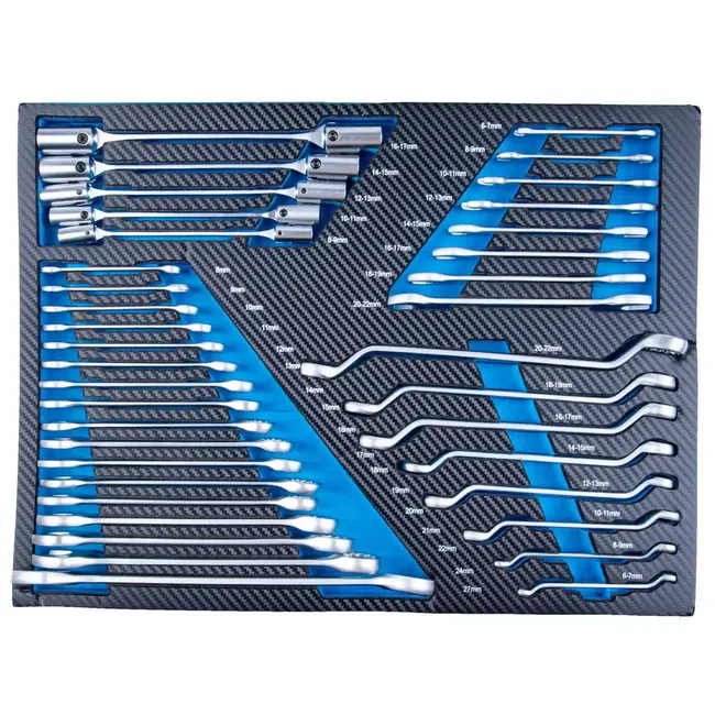 GEKO Verrijdbare gereedschapswagen met 7 laden, grote zijkast en roestvrijstalen werkblad voor garage en werkplaats