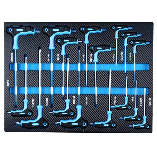 GEKO Verrijdbare gereedschapswagen met 7 laden, 258 gereedschappen en roestvrijstalen werkblad voor garage en werkplaats