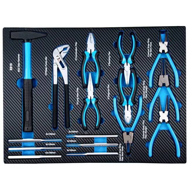 GEKO Verrijdbare gereedschapswagen met 7 laden, 258 gereedschappen en roestvrijstalen werkblad voor garage en werkplaats