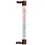 Keltin Bruine buitenthermometer, 205 x 17 mm voor raamkozijn met meetbereik van -50 °C tot +50 °C