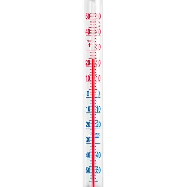 Keltin Bruine buitenthermometer voor raamkozijn met meetbereik van -50 °C tot +50 °C en slank ontwerp