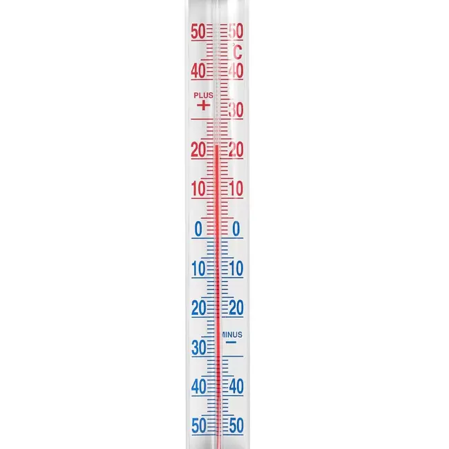 Keltin Witte buitenthermometer voor raamkozijn met meetbereik van -50 °C tot +50 °C en slank ontwerp