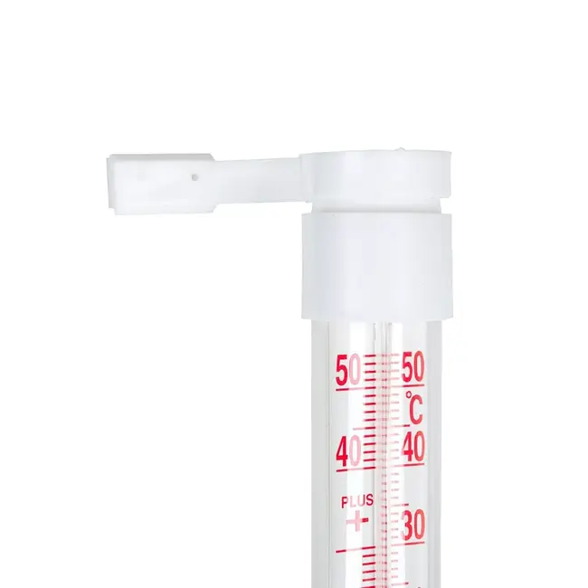 Keltin Witte buitenthermometer voor raamkozijn met meetbereik van -50 °C tot +50 °C en slank ontwerp