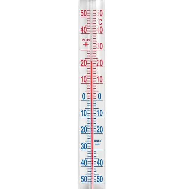 Keltin Bruine buitenthermometer, 233 x 24 mm voor raamkozijn met meetbereik van -50 °C tot +50 °C