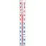 Keltin Bruine buitenthermometer, 233 x 24 mm voor raamkozijn met meetbereik van -50 °C tot +50 °C