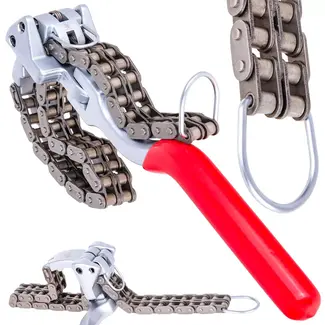 Tvardy Ketting oliefiltersleutel 60 - 105 mm met geharde stalen ketting, 180° draaibare kop en antislip handgreep voor auto-onderhoud en oliefilterdemontage.