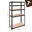 Bigstren Zwaar metalen opbergrek 180 x 90 x 40 cm met 5 MDF planken en draagvermogen tot 1000 kg