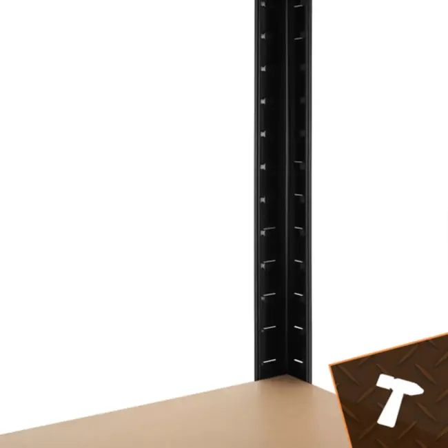 Bigstren Zwaar metalen opbergrek 180 x 90 x 40 cm met 5 MDF planken en draagvermogen tot 1000 kg