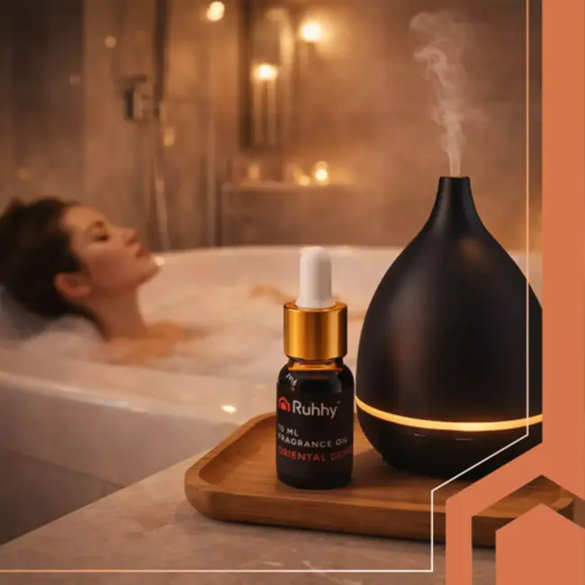 Ruhhy Set van 10 geuroliën van 10 ml met 2 druppelaars in elegante geschenkdoos voor een afwisselende geurbeleving in huis