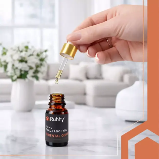 Ruhhy Set van 10 geuroliën van 10 ml met 2 druppelaars in elegante geschenkdoos voor een afwisselende geurbeleving in huis