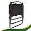 Trizand Zwarte campingstoel voor balkon, tuin en terras met gepoedercoat frame en Oxford stof