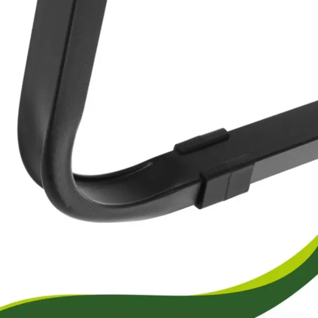 Trizand Zwarte campingstoel voor balkon, tuin en terras met gepoedercoat frame en Oxford stof