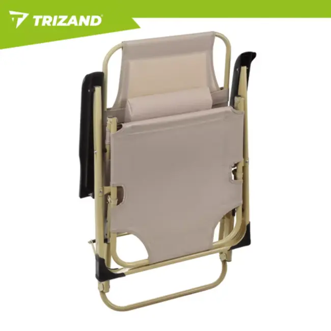 Trizand 3-in-1 tuinligstoel voor terras, tuin of strand met verstelbare rugleuning, beensteun en dik wasbaar kussen