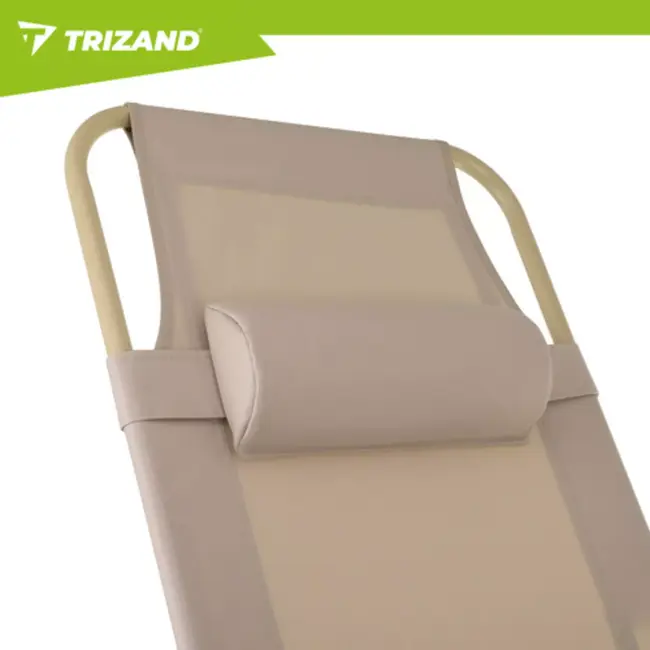 Trizand 3-in-1 tuinligstoel voor terras, tuin of strand met verstelbare rugleuning, beensteun en dik wasbaar kussen