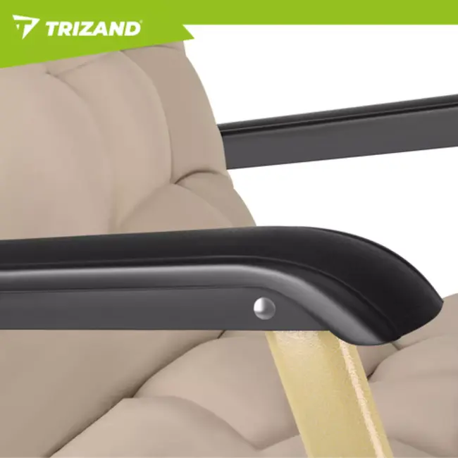 Trizand 3-in-1 tuinligstoel voor terras, tuin of strand met verstelbare rugleuning, beensteun en dik wasbaar kussen