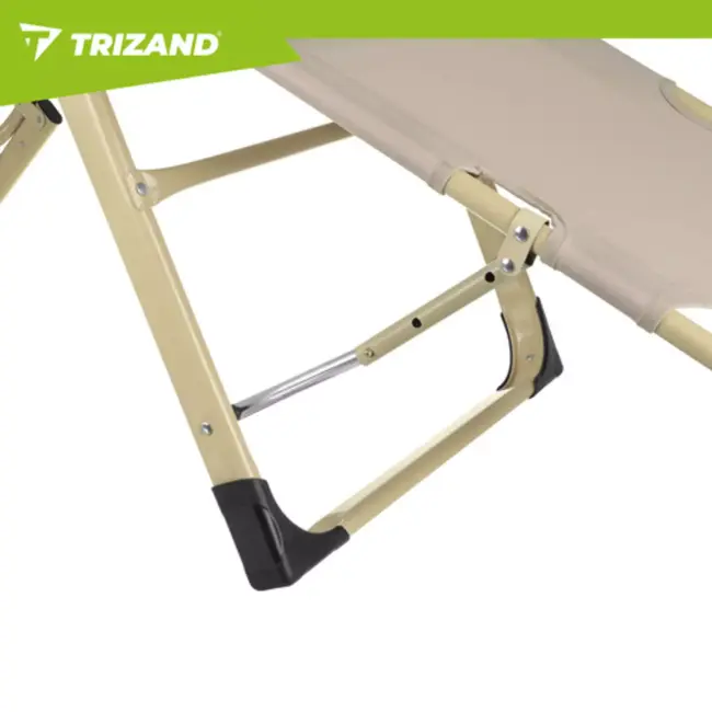 Trizand 3-in-1 tuinligstoel voor terras, tuin of strand met verstelbare rugleuning, beensteun en dik wasbaar kussen