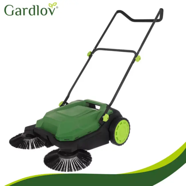 Gardlov Handmatige veegmachine voor terras, oprit en bestrating met 680 mm werkbreedte en capaciteit van 2100 m2 per uur