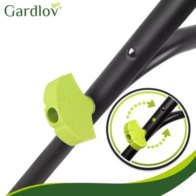 Gardlov Handmatige veegmachine voor terras, oprit en bestrating met 680 mm werkbreedte en capaciteit van 2100 m2 per uur