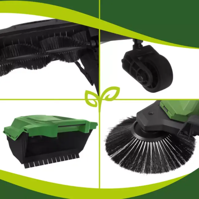 Gardlov Handmatige veegmachine voor terras, oprit en bestrating met 680 mm werkbreedte en capaciteit van 2100 m2 per uur