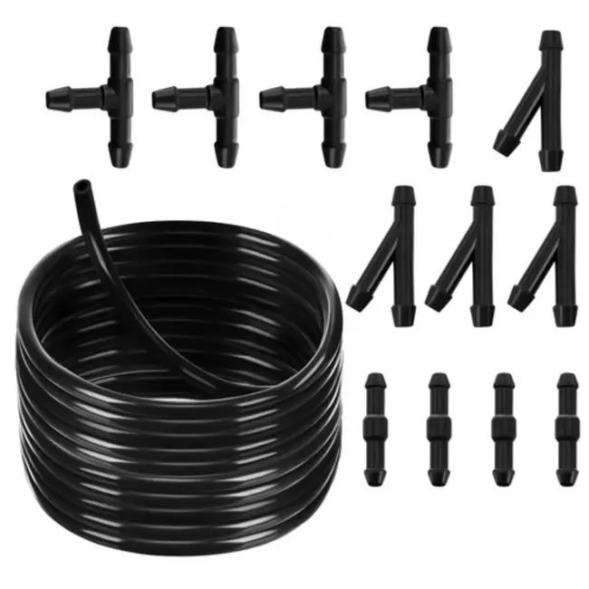 Xtrobb Auto ruitensproeier reparatieset met 2 m slang, rechte koppelingen, T-stukken en Y-stukken voor lekkende sproeierleiding