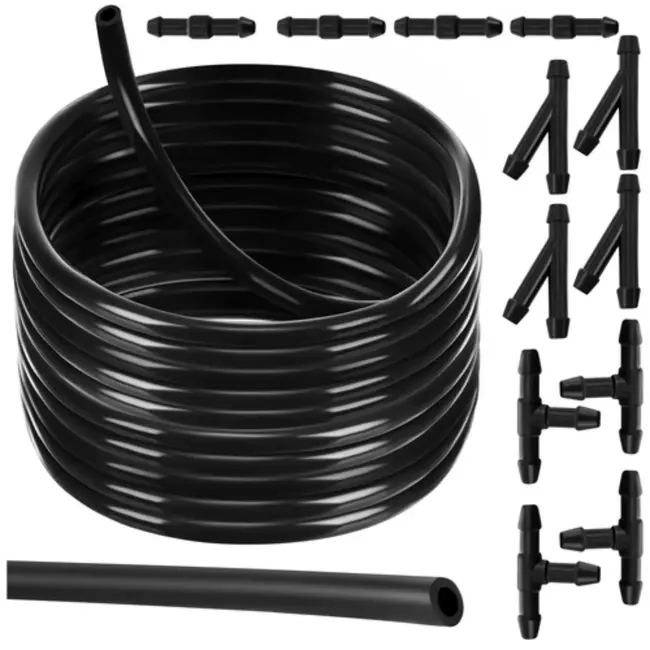 Xtrobb Auto ruitensproeier reparatieset met 2 m slang, rechte koppelingen, T-stukken en Y-stukken voor lekkende sproeierleiding