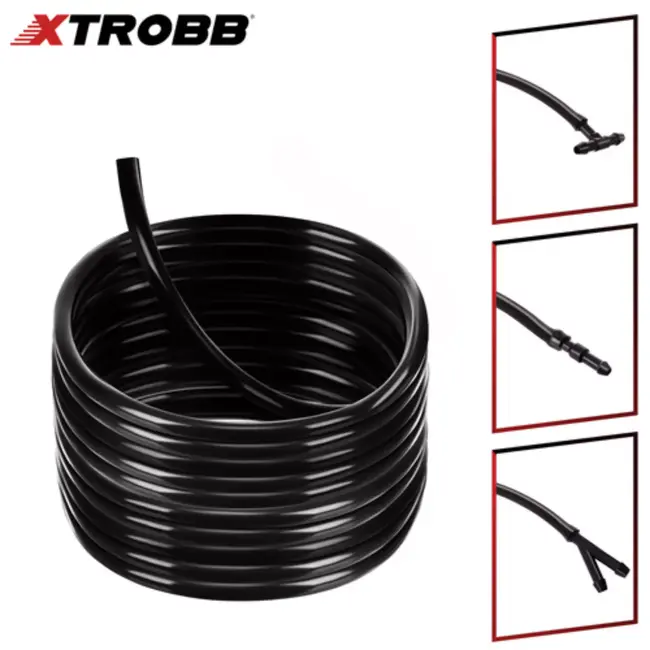Xtrobb Auto ruitensproeier reparatieset met 2 m slang, rechte koppelingen, T-stukken en Y-stukken voor lekkende sproeierleiding