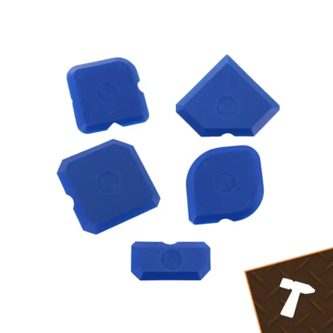 Bigstren Metalen siliconenpistool 600 ml met 5 nozzles en 5 voegspatels voor strak kitwerk