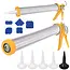 Bigstren Metalen siliconenpistool 600 ml met 5 nozzles en 5 voegspatels voor strak kitwerk