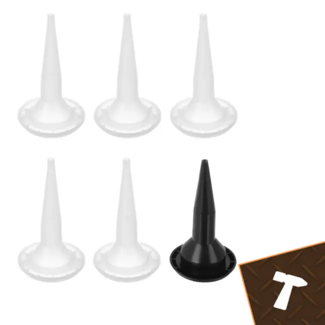 Bigstren Metalen siliconenpistool 600 ml met 5 nozzles en 5 voegspatels voor strak kitwerk