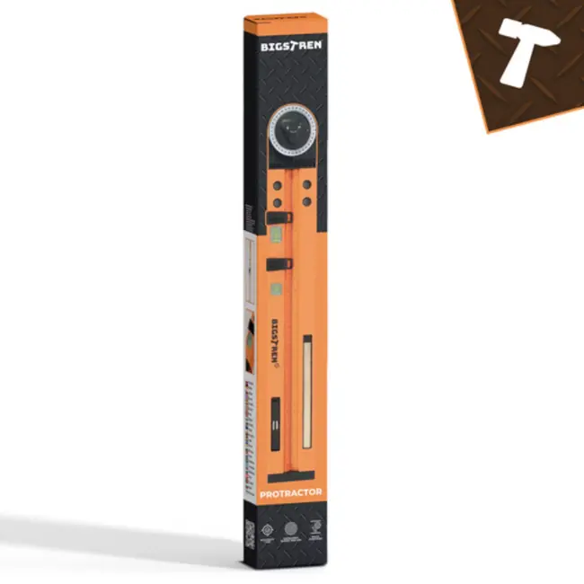 Bigstren Bouw gradenboog met 2 libellen, passerfunctie en hoekvergrendeling voor timmerwerk en montage