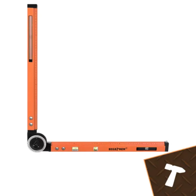 Bigstren Bouw gradenboog met 2 libellen, passerfunctie en hoekvergrendeling voor timmerwerk en montage