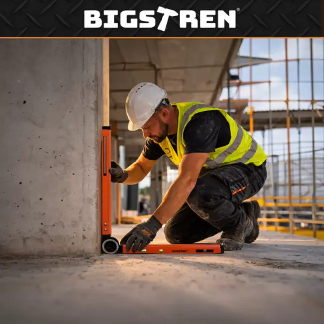Bigstren Bouw gradenboog met 2 libellen, passerfunctie en hoekvergrendeling voor timmerwerk en montage