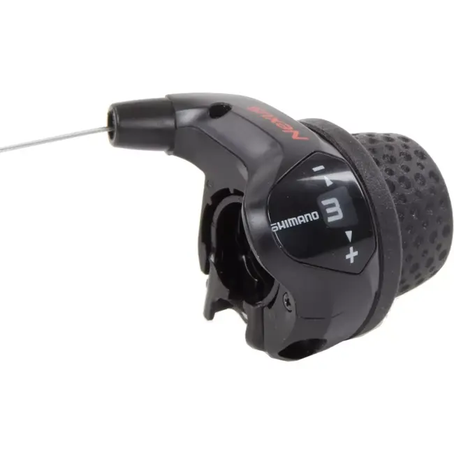 Shimano Complete draaiversteller voor Shimano Nexus 3 in zwart, rechts gemonteerd, 1320 mm kabel, met clickbox en versnellingsindicato