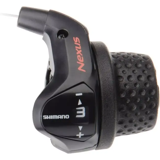 Shimano Complete draaiversteller voor Shimano Nexus 3 in zwart, rechts gemonteerd, 1320 mm kabel, met clickbox en versnellingsindicato