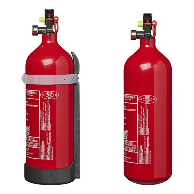 ProPlus Schuim brandblusser 2 liter met manometer, PFAS vrij en geschikt als vetblusser voor auto, boot, caravan en werkplaats