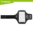 Trizand Zwarte hardloop armband 47,5 x 19 cm met telefoonhoes, touchscreen venster en vakjes voor sleutel, pasje en geld