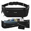 Trizand Zwarte hardloop heuptas 51 x 21 x 11 cm met verstelbare band, 3 ritsvakken en reflecterende details
