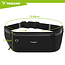 Trizand Zwarte hardloop heuptas 51 x 21 x 11 cm met verstelbare band, 3 ritsvakken en reflecterende details